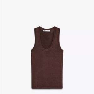 Zara Chocolate Brown Tank Top